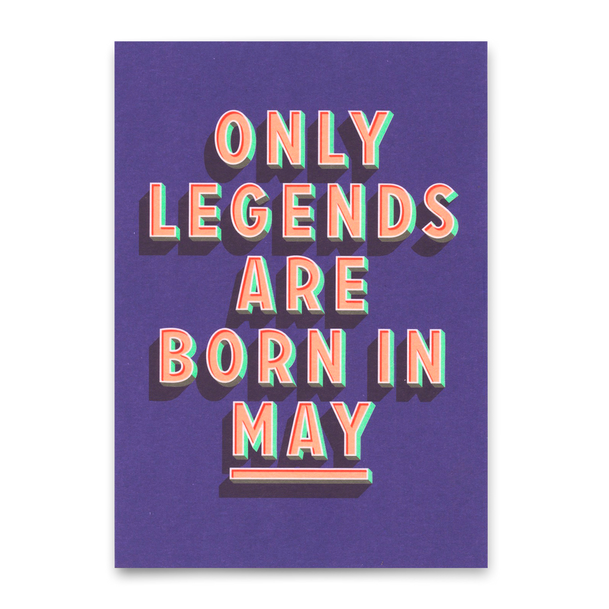 Deli Cards Postkarte "Legends May" | Coole Karte mit Spruch zum Geburtstag