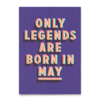 Deli Cards Postkarte "Legends May" | Coole Karte mit Spruch zum Geburtstag