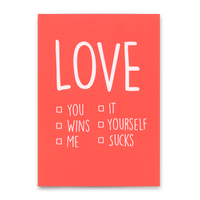 Deli Cards Postkarte "Love you/me" | Besondere Karte für jeden Anlass