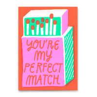 Deli Cards Postkarte "Perfect match" | Besondere Karte für Verliebte