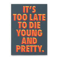 Deli Cards Postkarte "Young and pretty" | Lustige Karte mit Spruch zum Geburtstag