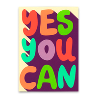 Deli Cards Postkarte "Yes you can" | Besondere Karte mit Spruch