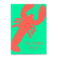 Deli Cards Postkarte "You crack me up" | Ausgefallene Karte mit Spruch