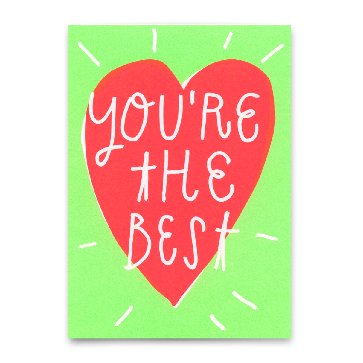 Deli Cards Postkarte "You´re the best Heart" | Schöne Karte mit Spruch für Verliebte