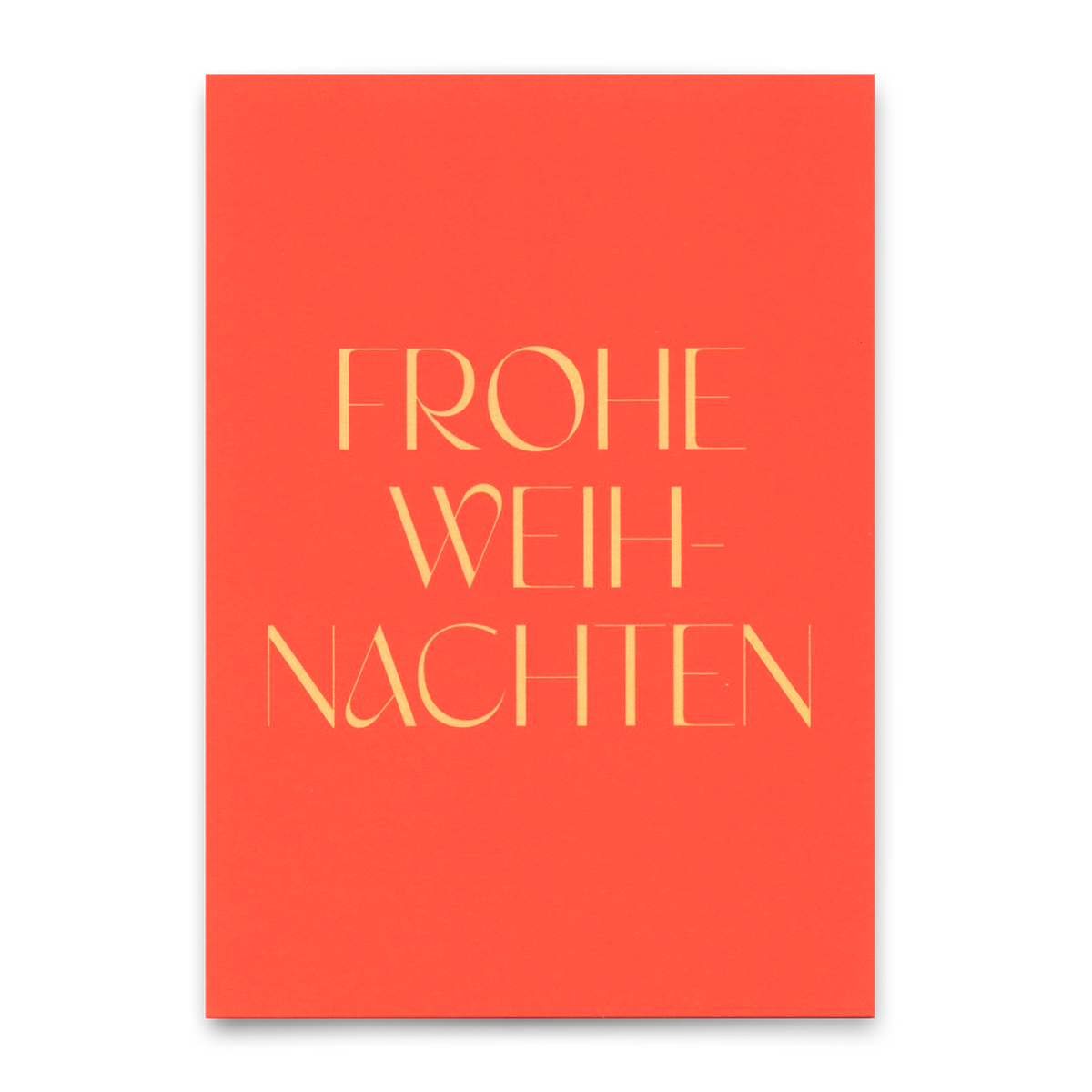 Deli Cards Postkarte "Frohe Weihnachten Rot" | Schöne Karte zu Weihnachten