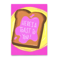 Deli Cards Postkarte "Toast to you" | Lustige Karte für jeden Anlass