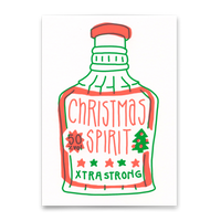 Deli Cards Postkarte "Xtra strong Xmas spirit" | Lustige Karte zu Weihnachten