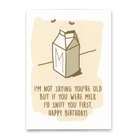 Deli Cards Postkarte "If you were milk" | Lustige Karte mit Spruch zum Geburtstag