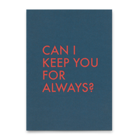 Deli Cards Postkarte "Keep you" | Coole Karte mit Spruch für Verliebte