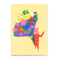Deli Cards Postkarte "Danke Bouqet" | Schöne Karte zum Dankesagen