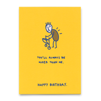 Deli Cards Postkarte "You´ll always be older" | Lustige Karte zum Geburtstag