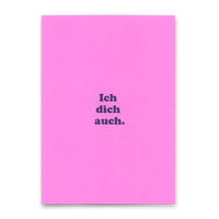 Deli Cards Postkarte "Ich dich auch" | Schöne Karte für Verliebte