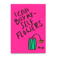 Deli Cards Postkarte "I can buy myself flowers" | Coole Karte für jeden Anlass