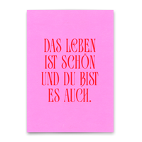 Deli Cards Postkarte "Das Leben ist schön" | Besondere Karte für jeden Anlass