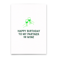 Deli Cards Postkarte "Partner in wine" | Schöne Karte für jeden Anlass