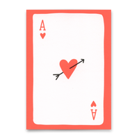 Deli Cards Postkarte "Ace of hearts" | Besondere Karte für Verliebte