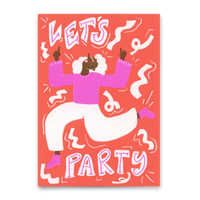 Deli Cards Postkarte "Let's Party" | Coole Karte für jeden Anlass