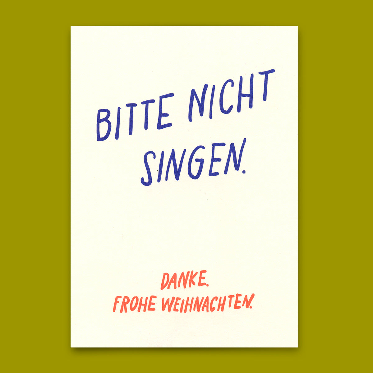 Deli Cards Postkarte "Bitte nicht singen" | Lustige Karte zu Weihnachten mit Spruch
