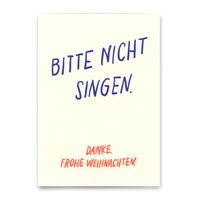 Deli Cards Postkarte "Bitte nicht singen" | Lustige Karte zu Weihnachten mit Spruch