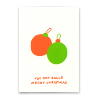 Deli Cards Postkarte "Christmasballs" | Lustige Karte zu Weihnachten