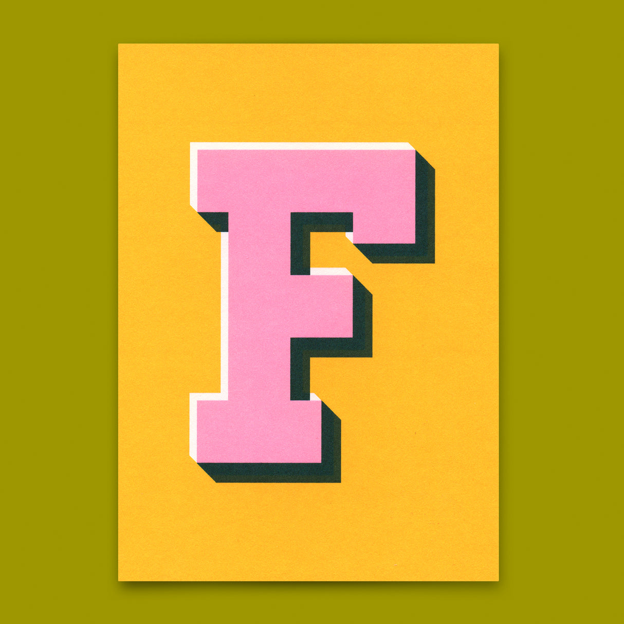 Deli Cards Monogrammkarte "F" | Coole Buchstaben Postkarte