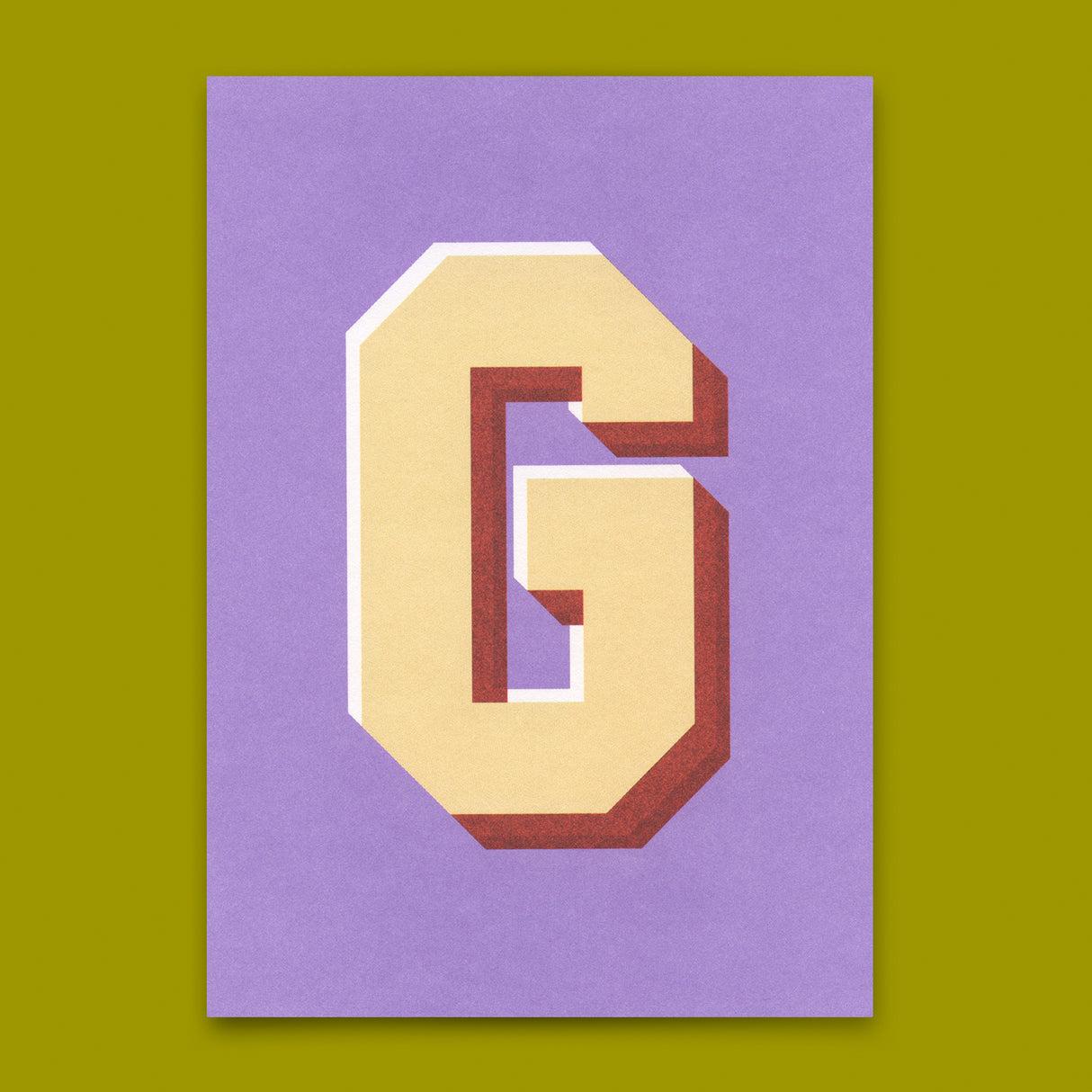 Deli Cards Monogrammkarte "G" | Coole Buchstaben Postkarte