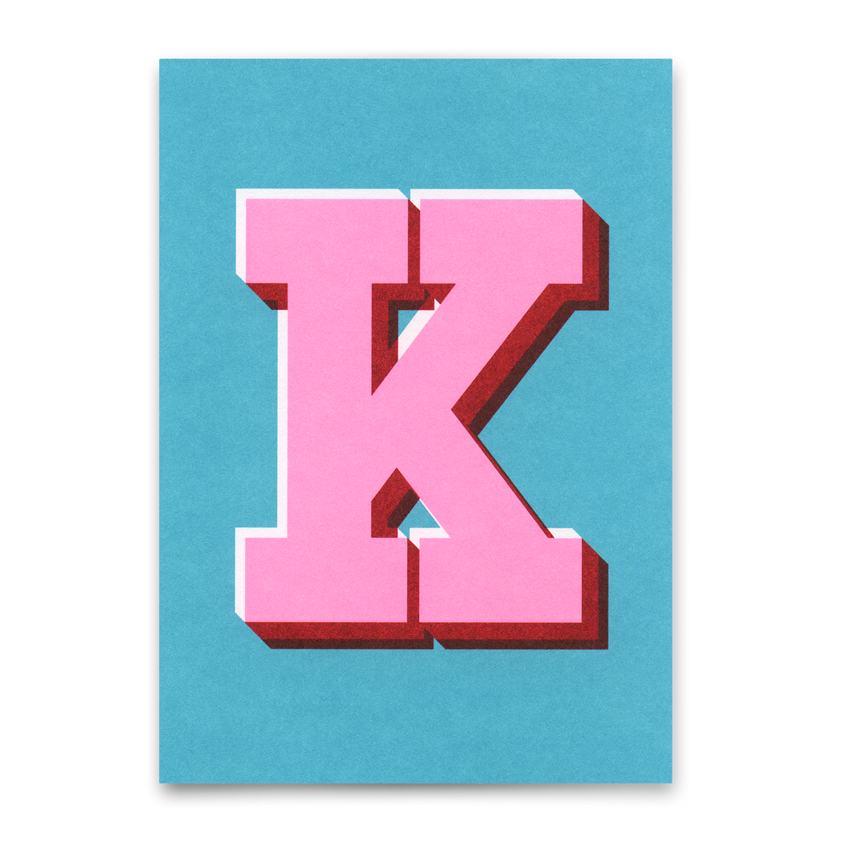 Deli Cards Monogrammkarte "K" | Coole Buchstaben Postkarte