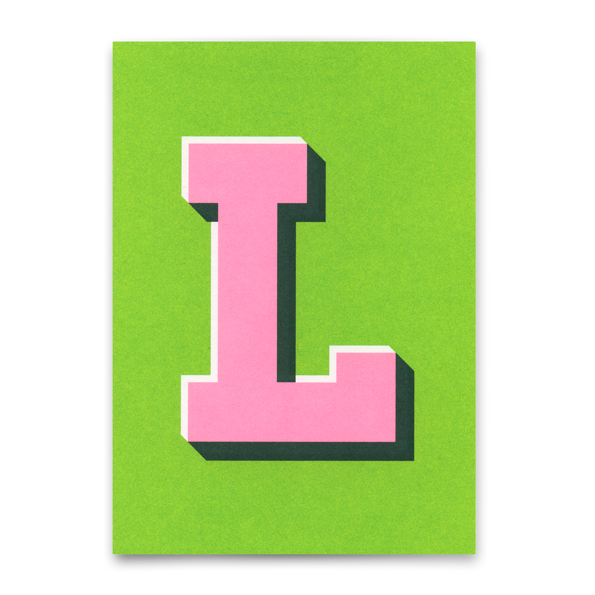 Deli Cards Monogrammkarte "L" | Coole Buchstaben Postkarte