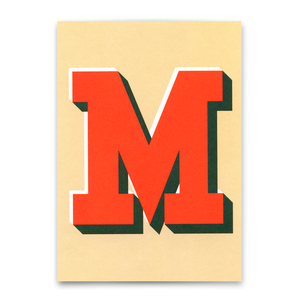 Deli Cards Monogrammkarte "M" | Coole Buchstaben Postkarte