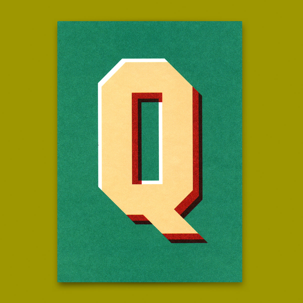 Deli Cards Monogrammkarte "Q" | Coole Buchstaben Postkarte