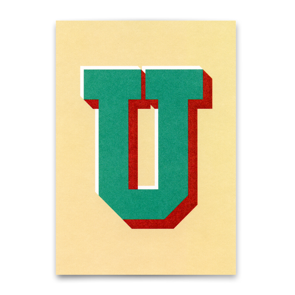 Deli Cards Monogrammkarte "U" | Coole Buchstaben Postkarte