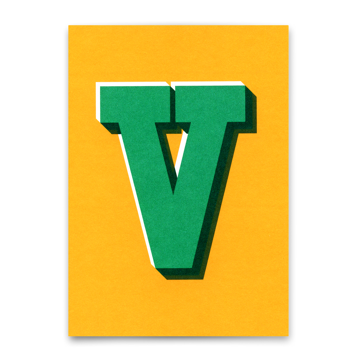 Deli Cards Monogrammkarte "V" | Coole Buchstaben Postkarte