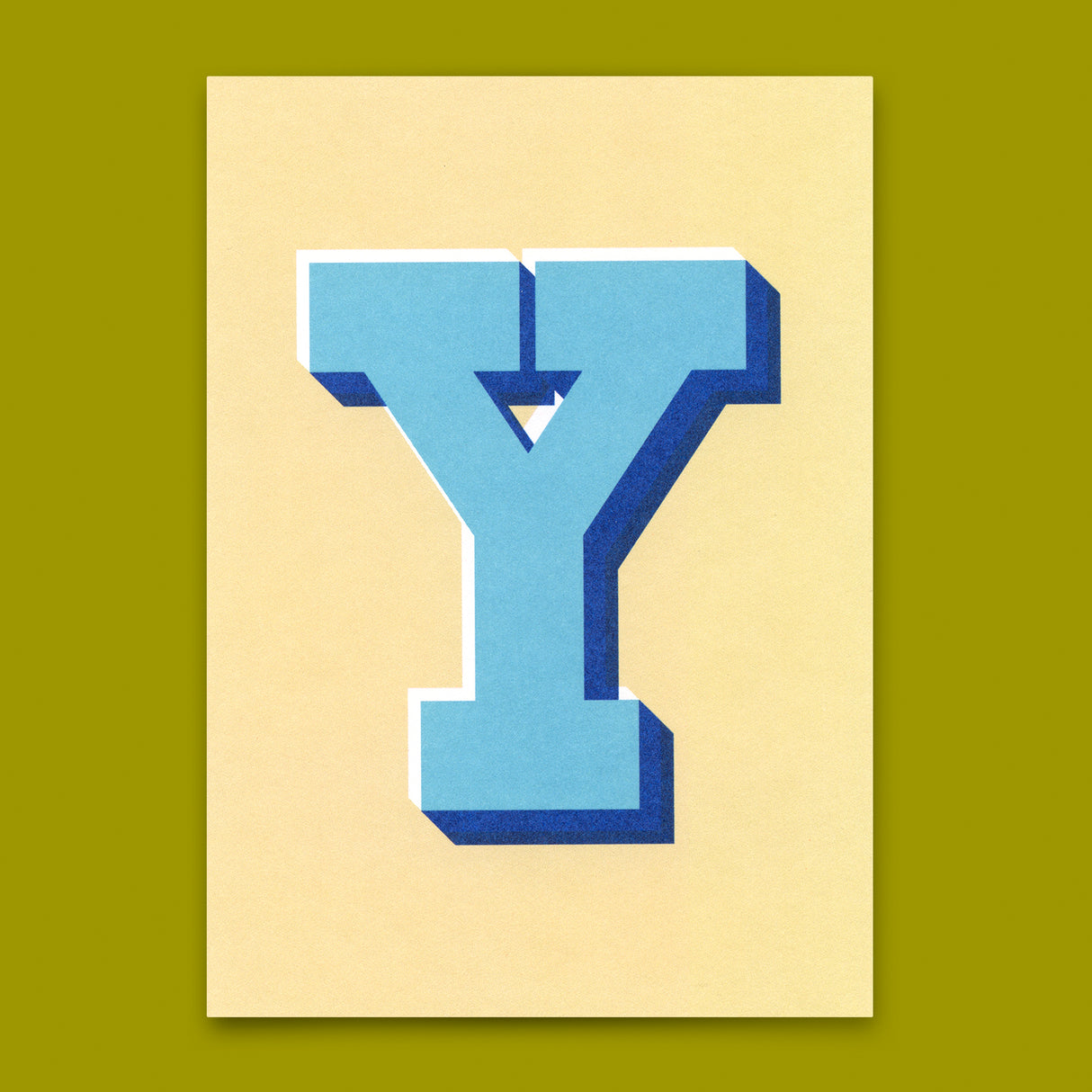 Deli Cards Monogrammkarte "Y" | Coole Buchstaben Postkarte