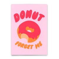 Deli Cards Postkarte "Donut forget me" | Lustige Karte mit Spruch