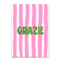 Deli Cards Postkarte "Grazie" | Schöne Karte zum Dankesagen