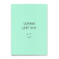 Deli Cards Postkarte "Jemand liebt dich" | Schöne Karte mit Spruch
