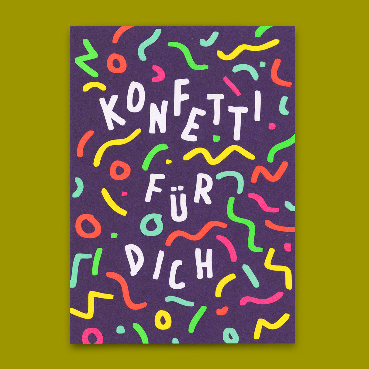 Deli Cards Postkarte "Konfetti für dich" | Coole Karte zum Geburtstag