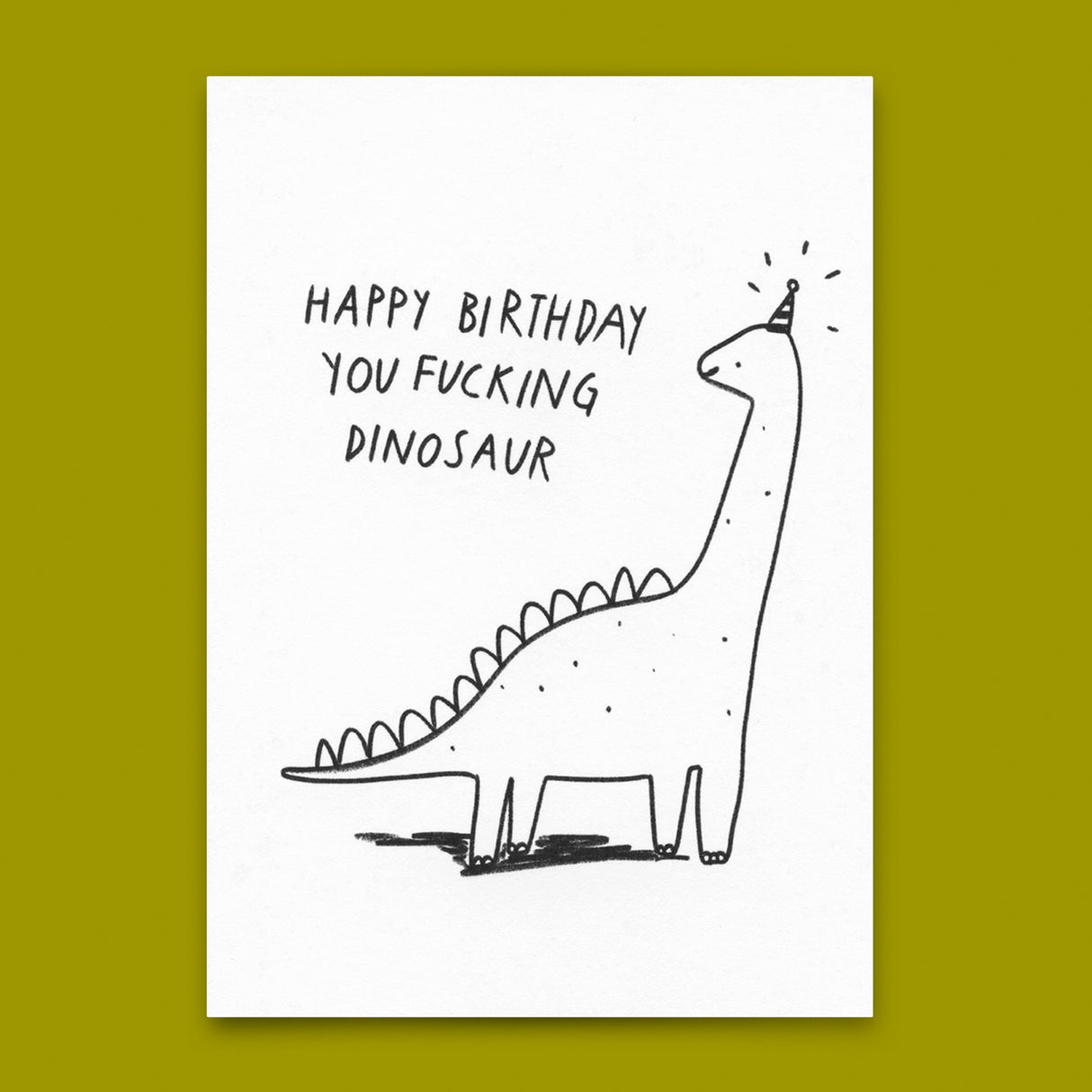 Deli Cards Postkarte "Fucking dinosaur" | Lustige Karte zum Geburtstag
