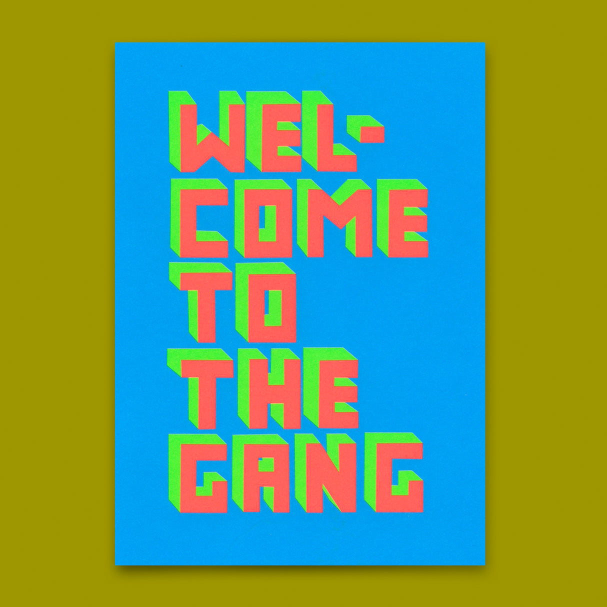 Deli Cards Postkarte "Welcome to the gang" | Lustige Karte zur Geburt