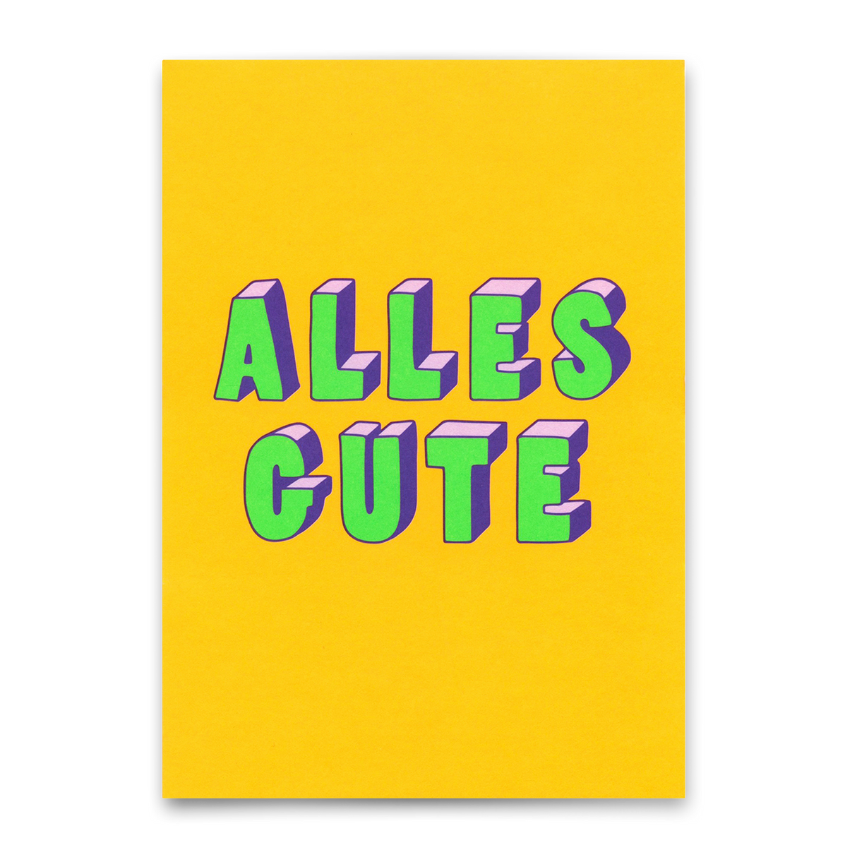 Deli Cards Postkarte "Alles Gute 3D-Typo" | Coole Karte zur Hochzeit