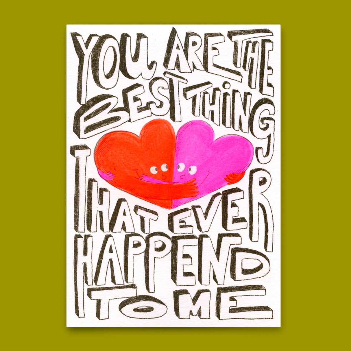 Deli Cards Postkarte "You are the best thing" | Schöne Karte für Verliebte