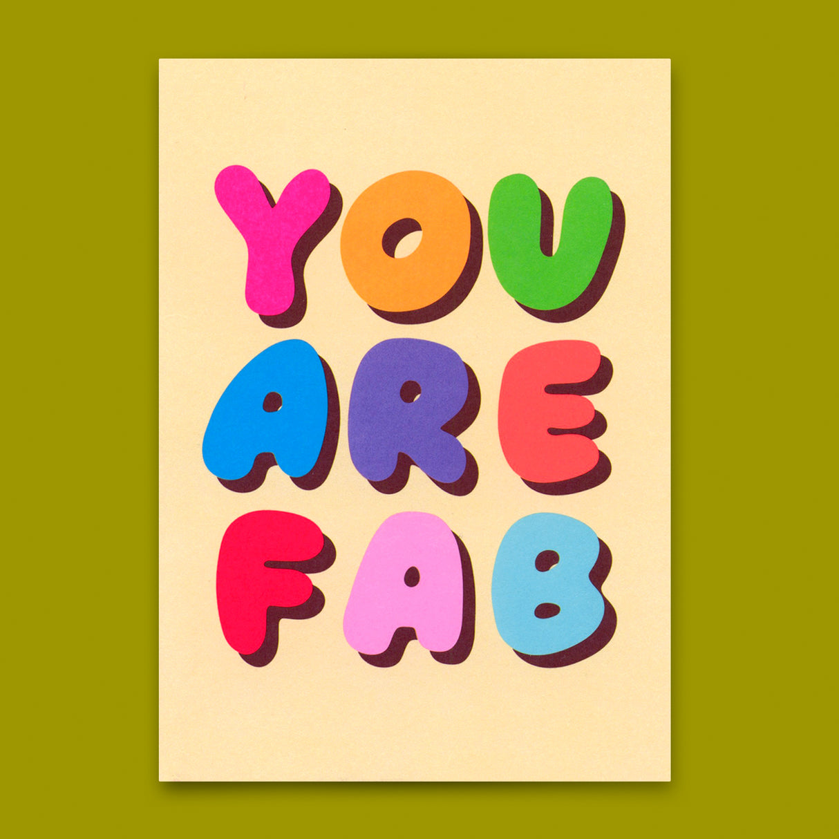 Deli Cards Postkarte "You are fab" | Lustige Karte für jeden Anlass
