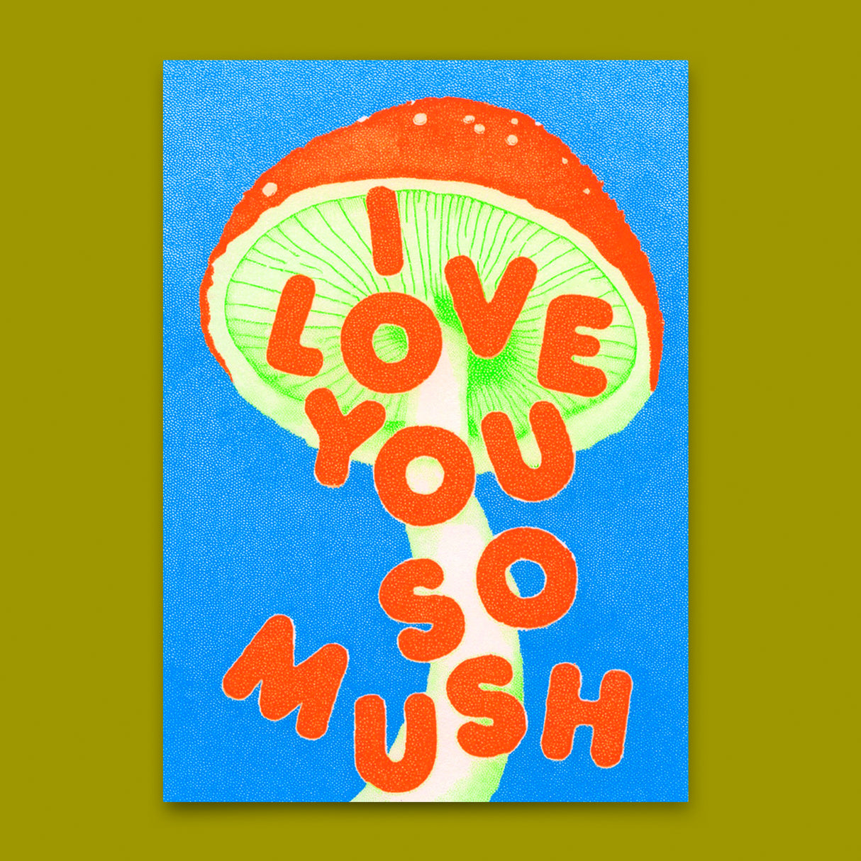 Deli Cards Postkarte "I love you so mush" | Lustige Karte für Verliebte