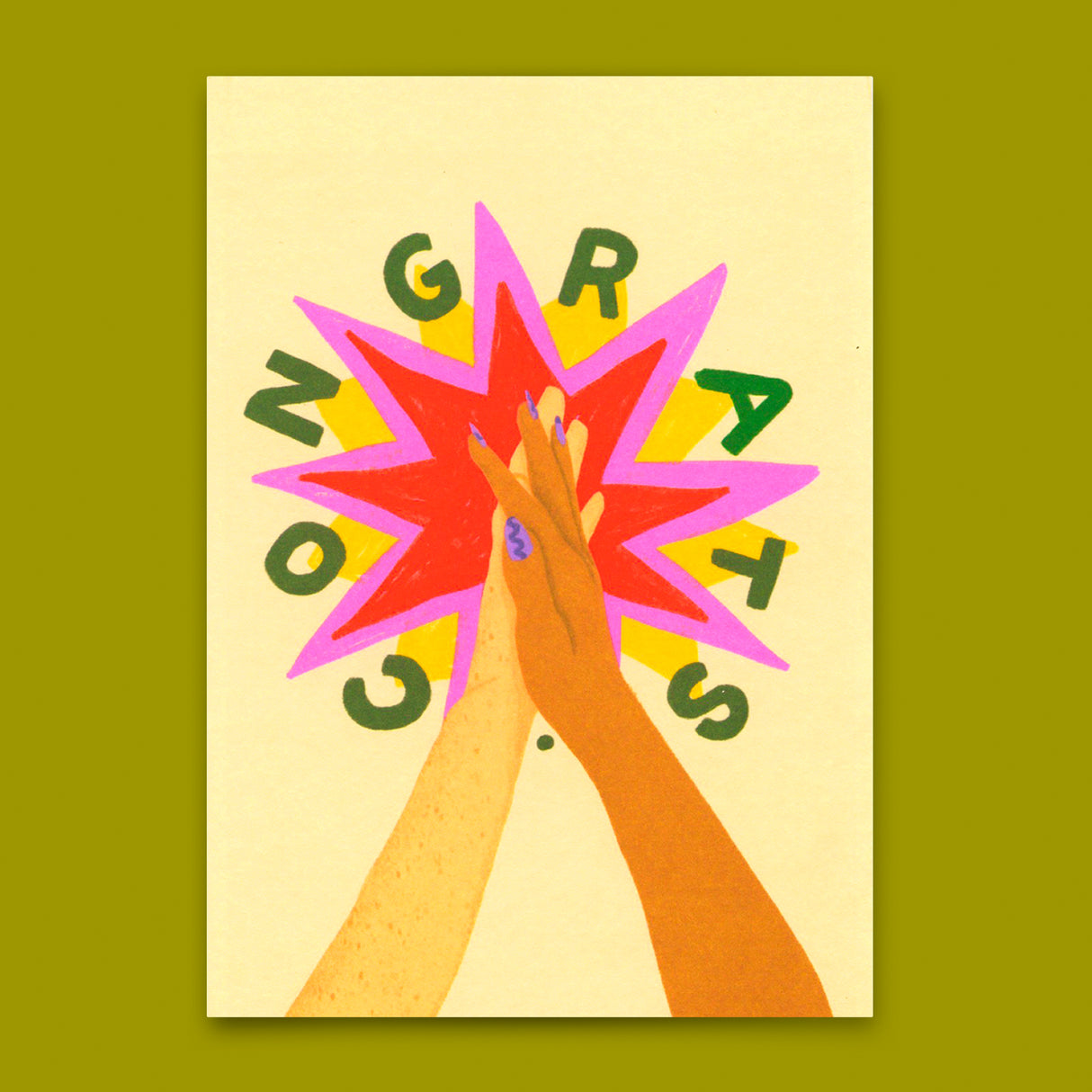 Deli Cards Postkarte "Congrats Clap" | Coole Karte für jeden Anlass