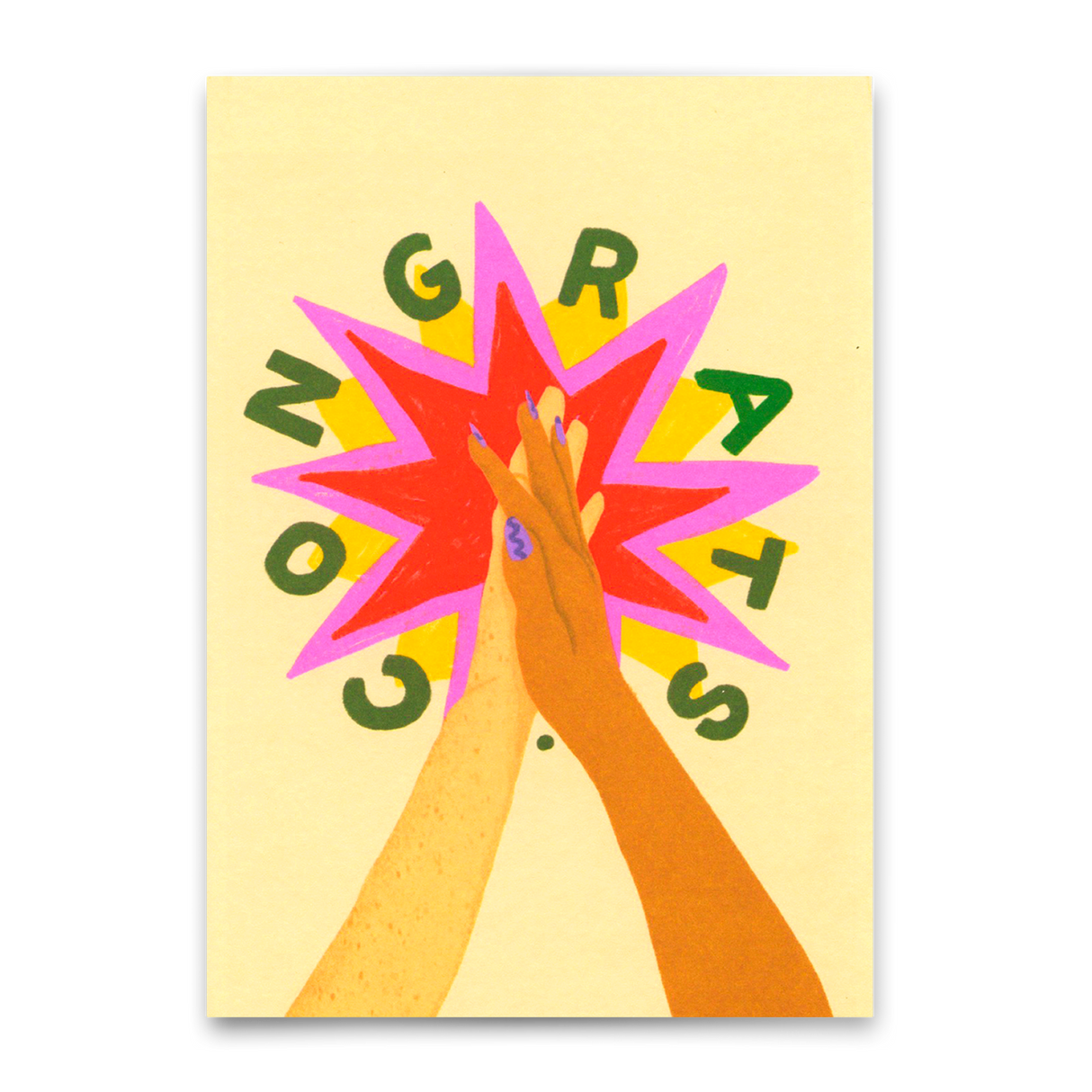 Deli Cards Postkarte "Congrats Clap" | Coole Karte für jeden Anlass