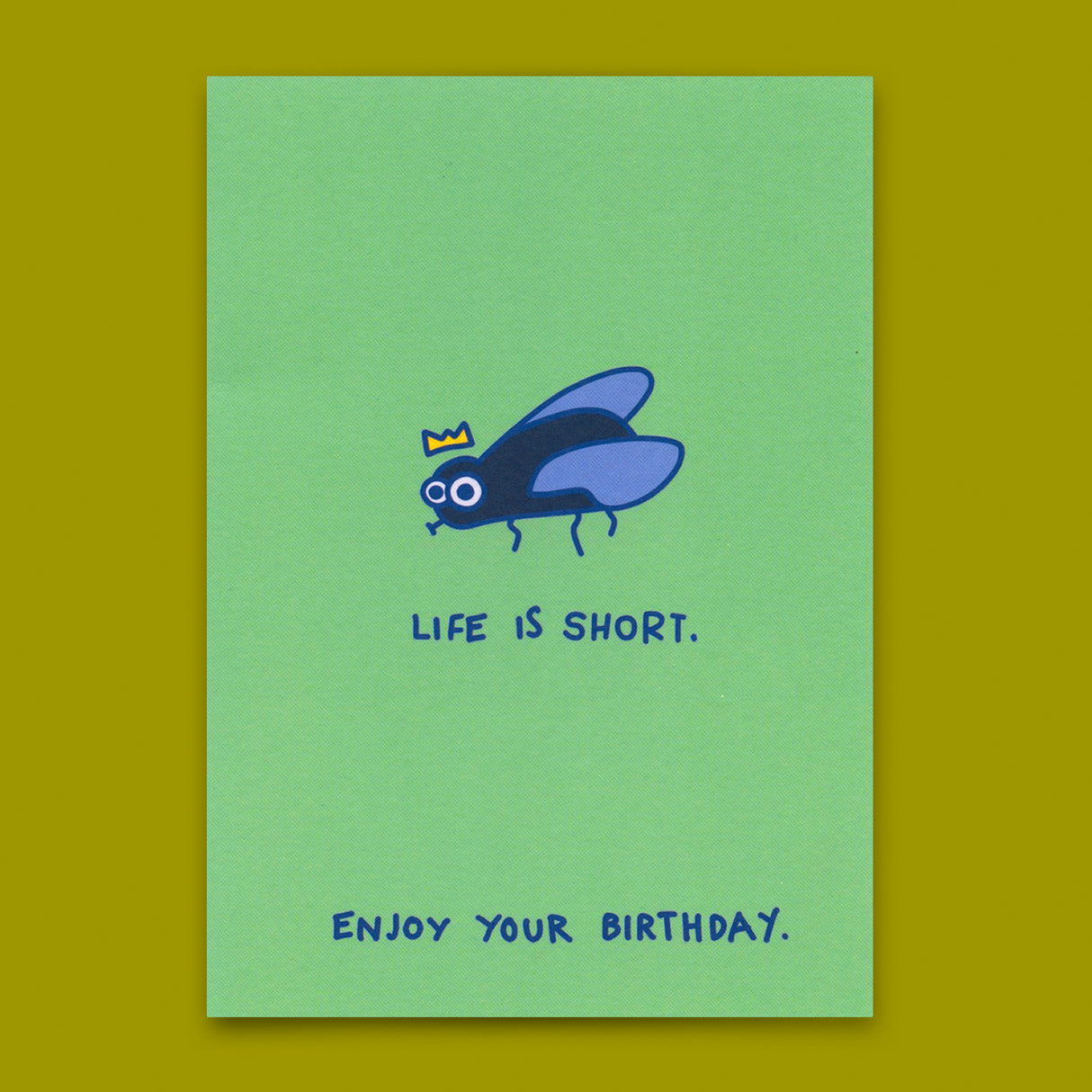 Deli Cards Postkarte "Life is short" | Lustige Karte zum Geburtstag