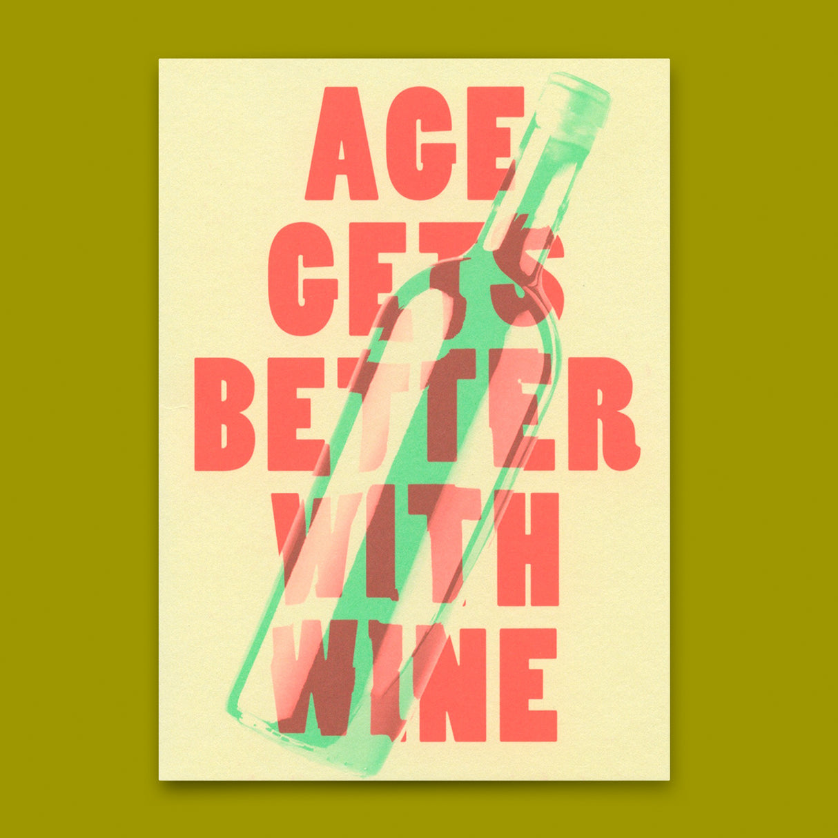 Deli Cards Postkarte "Age gets better with wine" | Lustige Karte zum Geburtstag