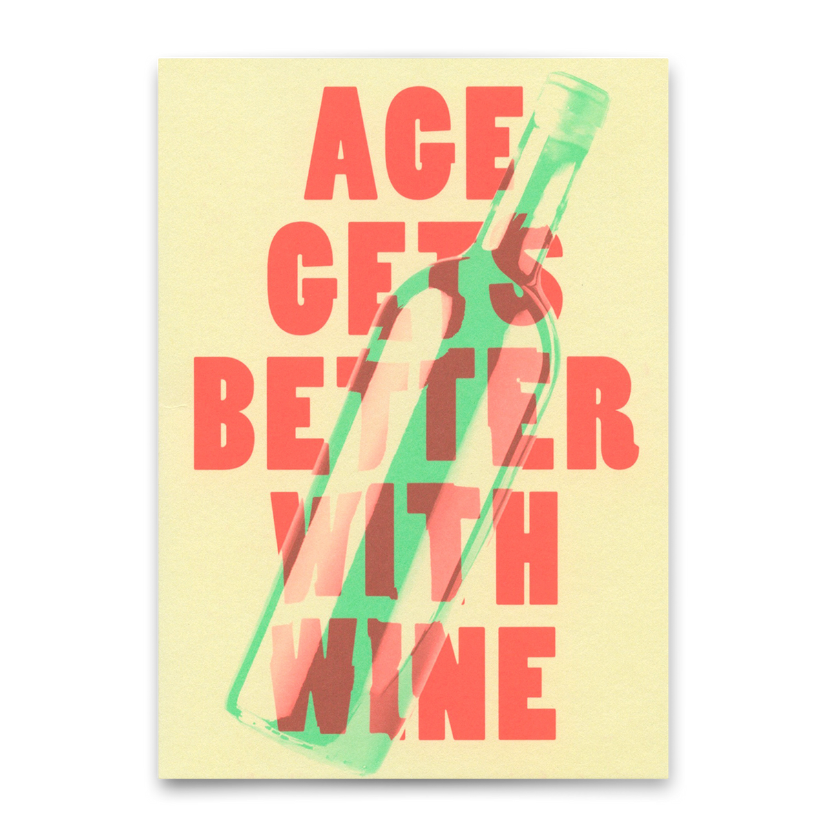 Deli Cards Postkarte "Age gets better with wine" | Lustige Karte zum Geburtstag