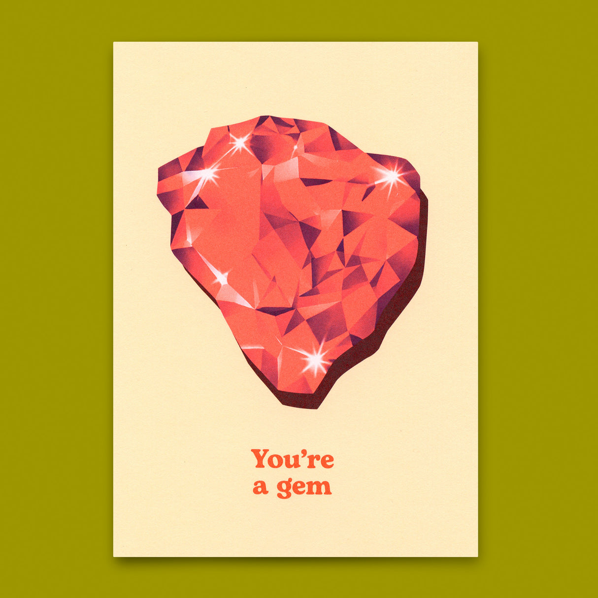 Deli Cards Postkarte "You're a gem" | Besondere Karte für Verliebte