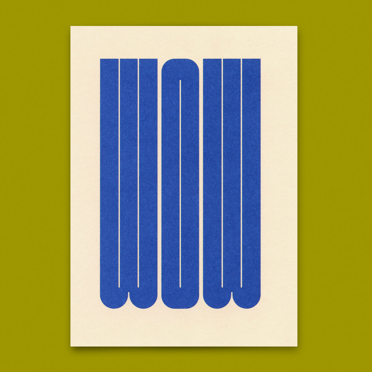 Deli Cards Postkarte "Wow Blue" | Coole Karte für jeden Anlass